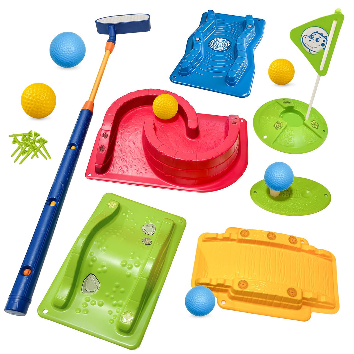 POWCAVA Kids Golf Set adjustable club helps growing players customize grip and swing