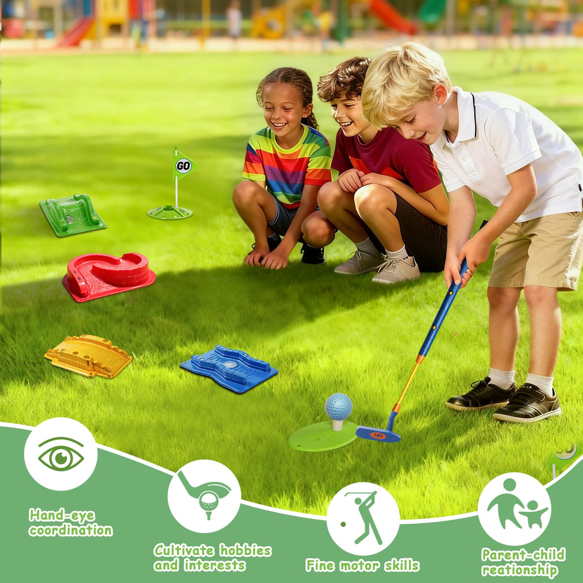 POWCAVA Kids Golf Set family play boosts bonding during games