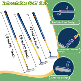 POWCAVA Kids Golf Set launch pads aid progressive chipping and putting