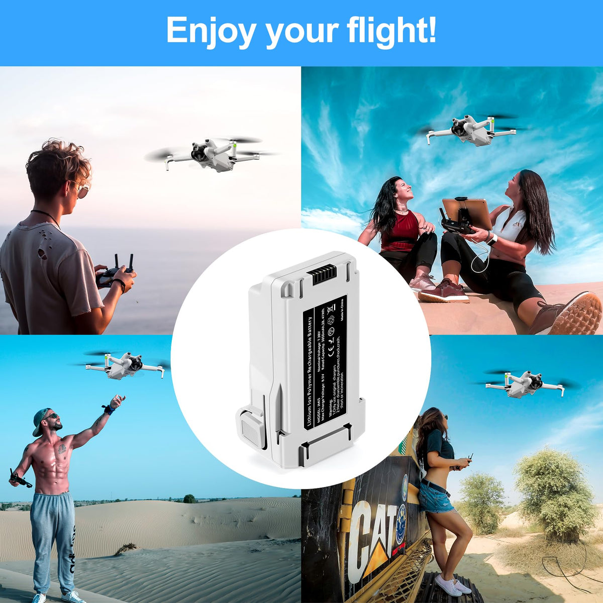 PoweLyt battery safety features and circuit protection for worry-free flights.