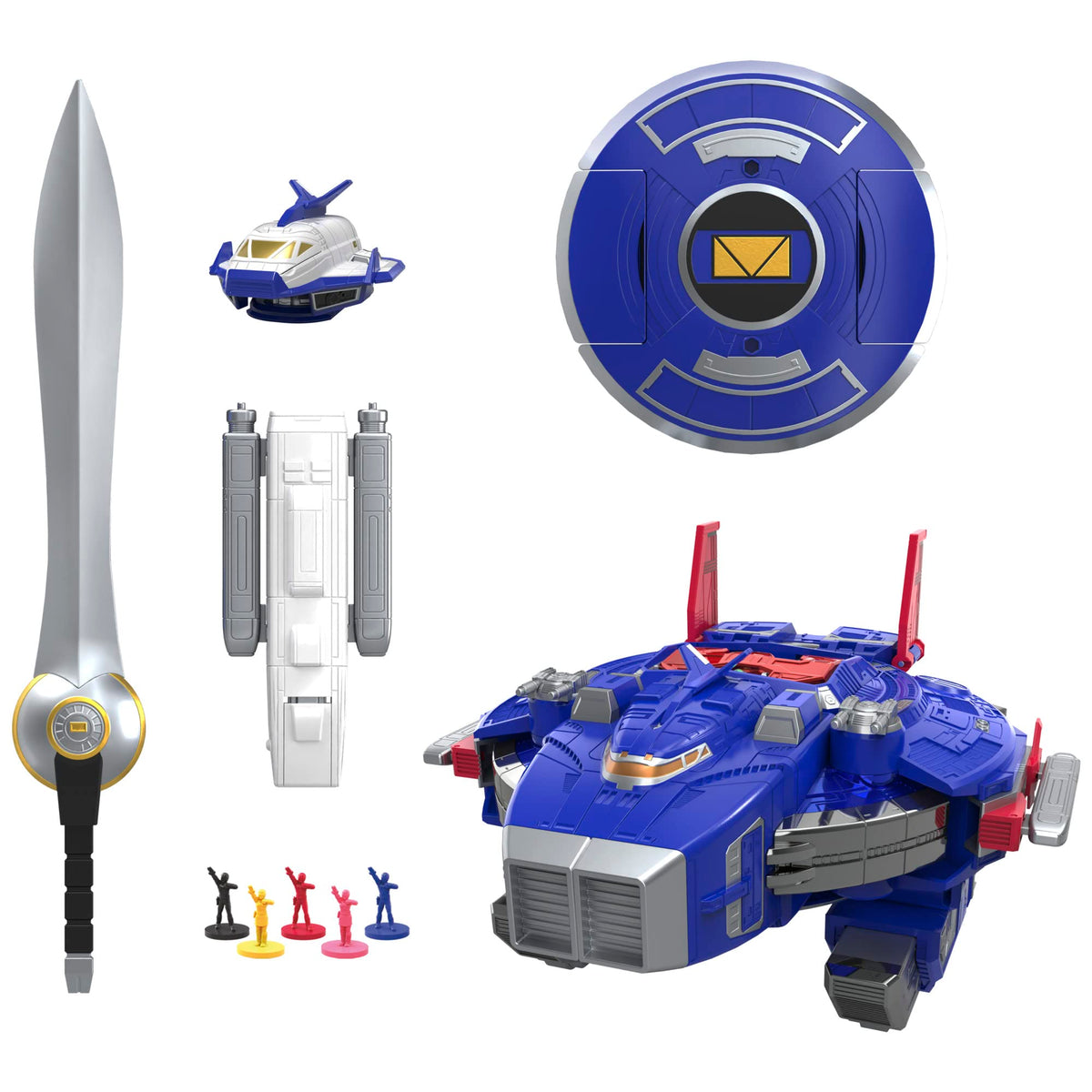 Power Rangers Astro Megaship assembly showing interlocking components for display-ready action.