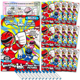 Power Rangers coloring book pages with no-mess ink reveal vibrant colors.
