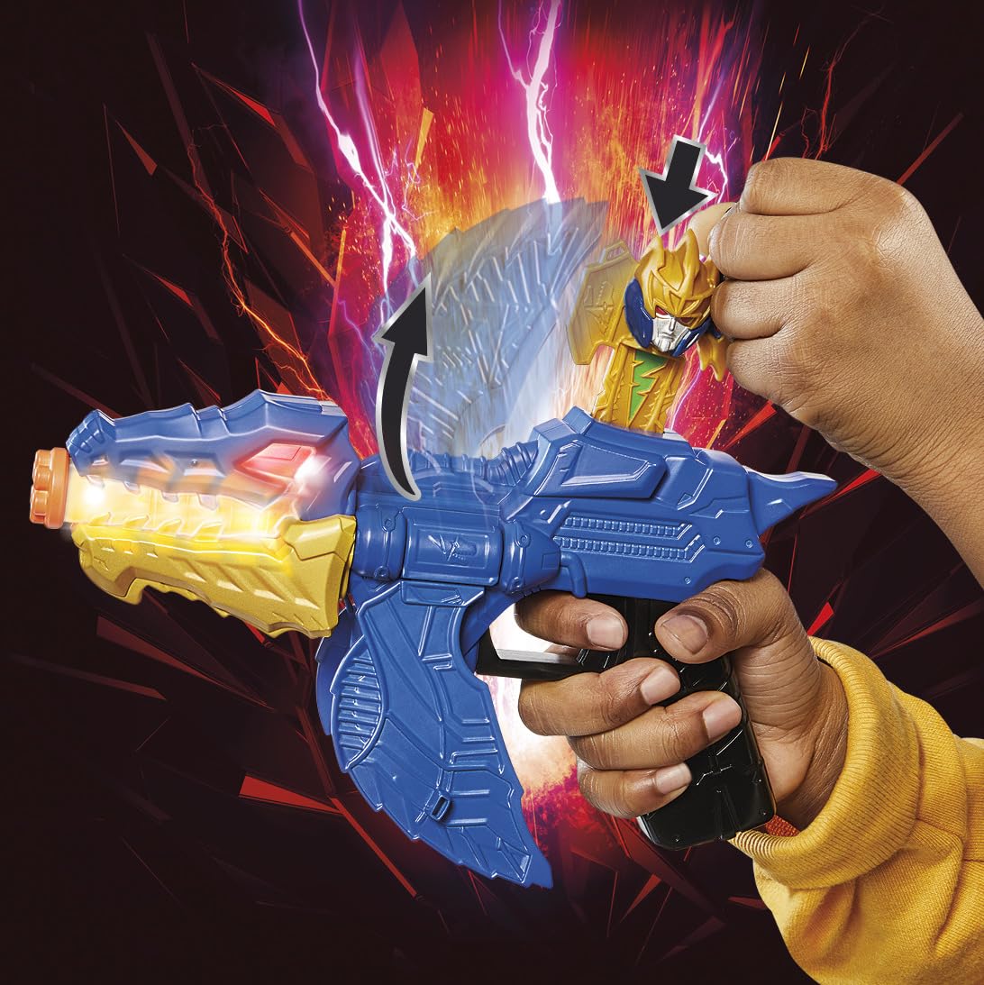 Power Rangers Gold Ranger morphing key included for authentic morphing moments.