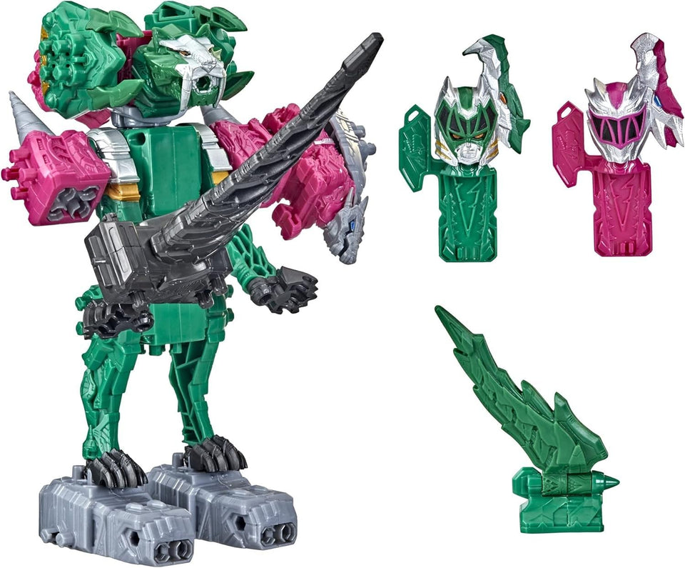 Power Rangers Dino Fury Pink Ankylo Hammer Zord ready for epic battles