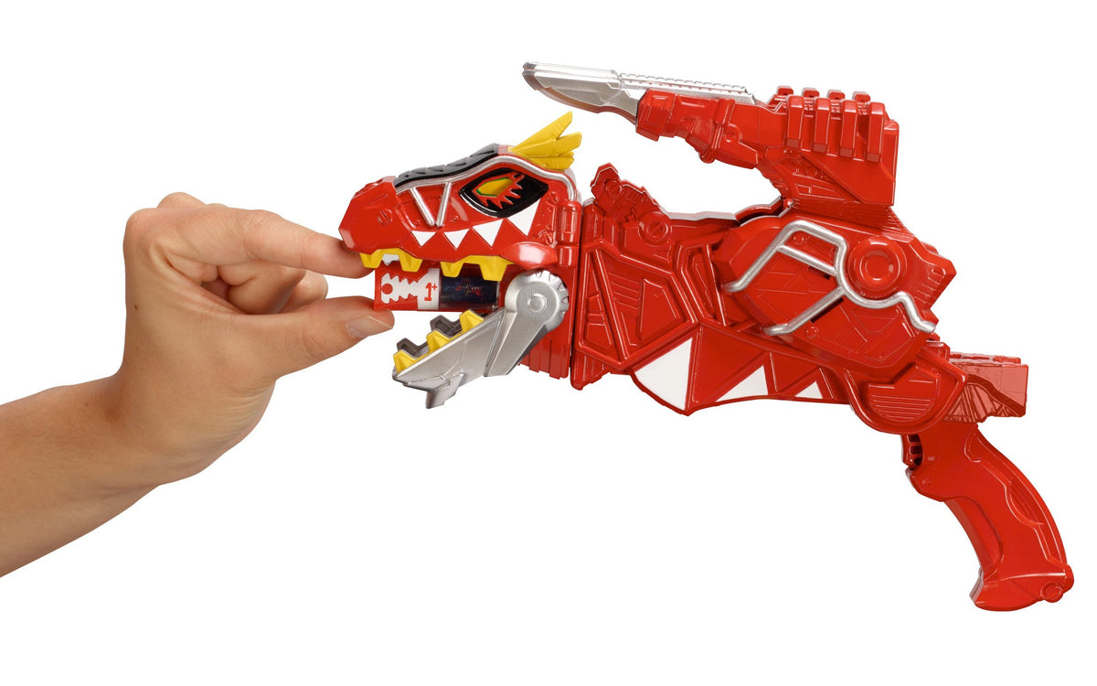 Power Rangers Dino Super Charge Morpher Blaster: Compact battle gear for kids to role-play.