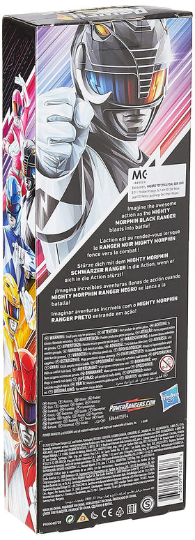 Mighty Morphin Black Ranger toy on display inviting heroic imagination and collection