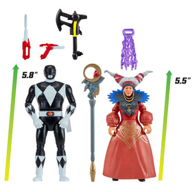 Power Rangers Rita Repulsa wand raises during back-lever press for dynamic battle play.