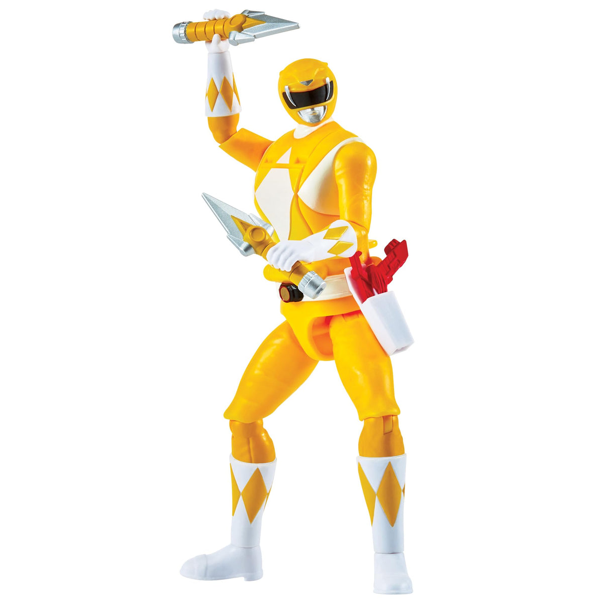 Power Rangers Re-Ignition Yellow Ranger display pose offers dynamic shelf presence.
