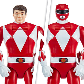 Power Rangers Red Ranger action figure articulation enables dynamic pose for imaginative play.