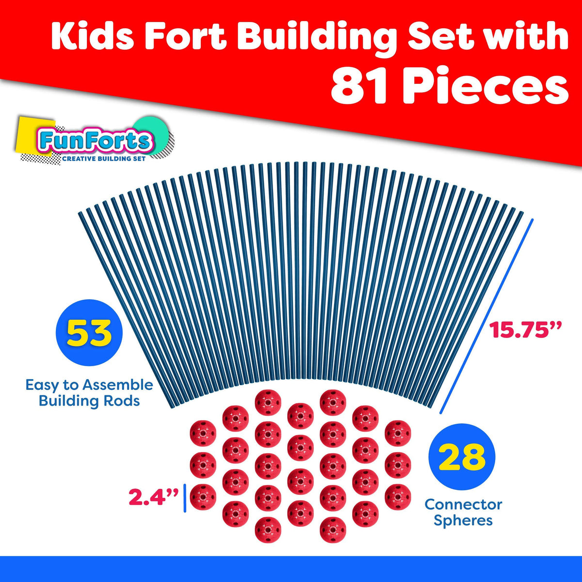 Colorful fort designs from Power Your Fun, suited for solo or group play