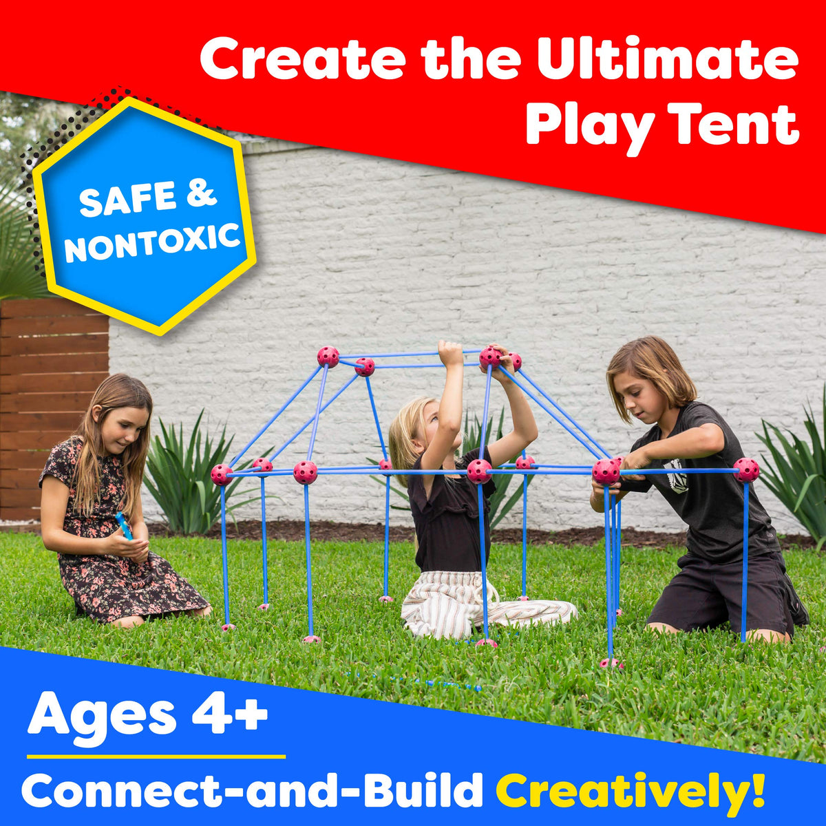 Play tent roof with light sheet showing indoor outdoor use by Power Your Fun Forts