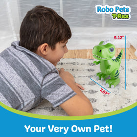 Robo Pets T Rex charging via USB cable for extended play sessions