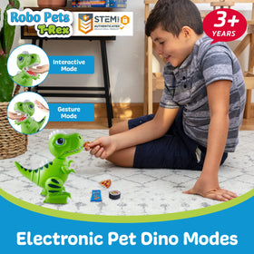 Robo Pets T Rex in gesture mode showing hands free control