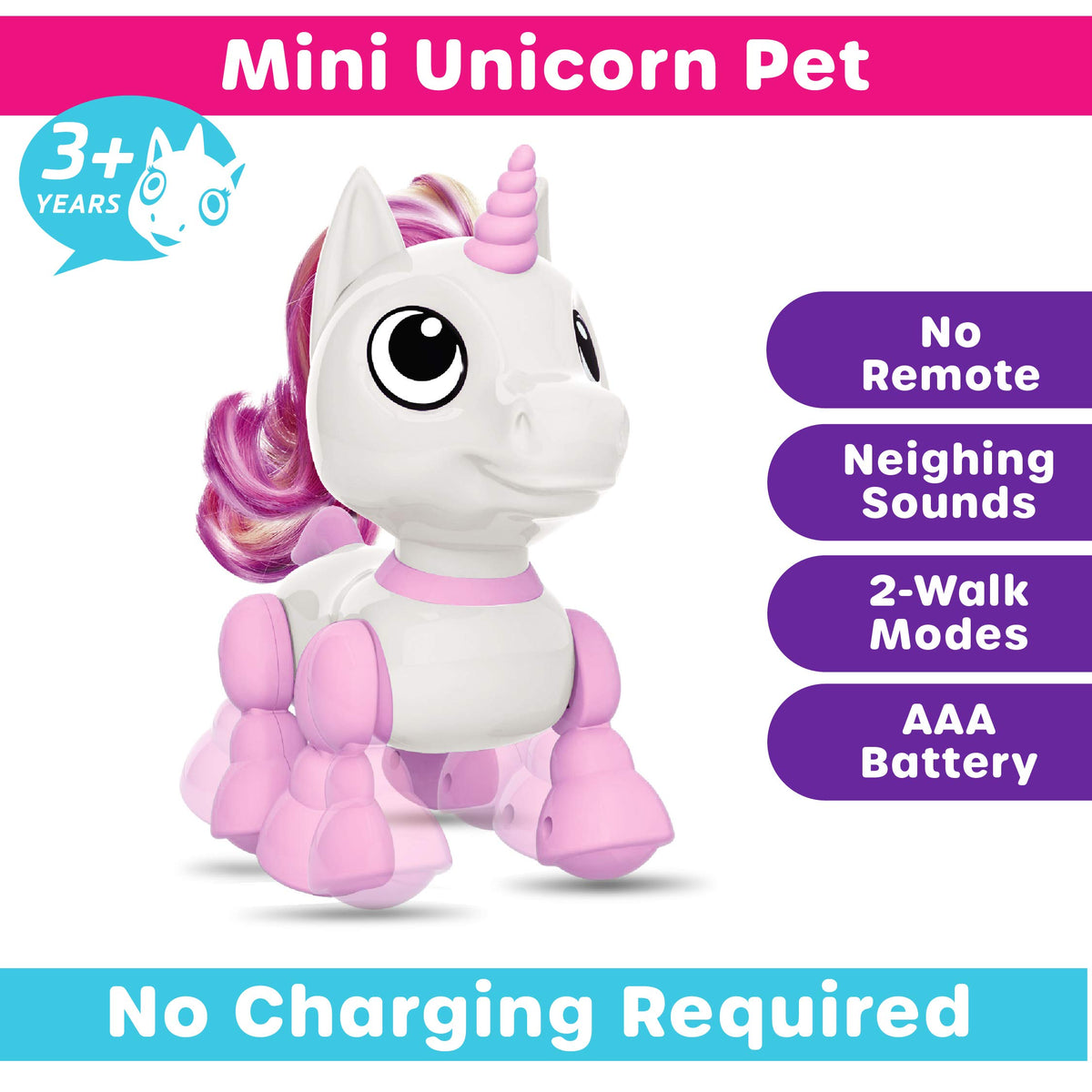 Power Your Fun Robo Pets Unicorn program treats and light up eyes for engaging sequences