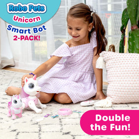 Power Your Fun Robo Pets Unicorn rechargeable battery and USB charging for longer play sessions