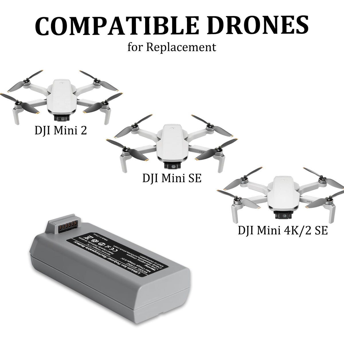 POWERION Mini 2 SE battery – on-drone perspective, steady power for extended shoots.