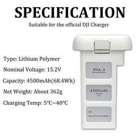 POWERION Phantom 3 battery charging with DJI charger compatibility.
