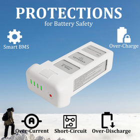 POWERION Phantom 3 battery connector close-up highlights chip compatibility.