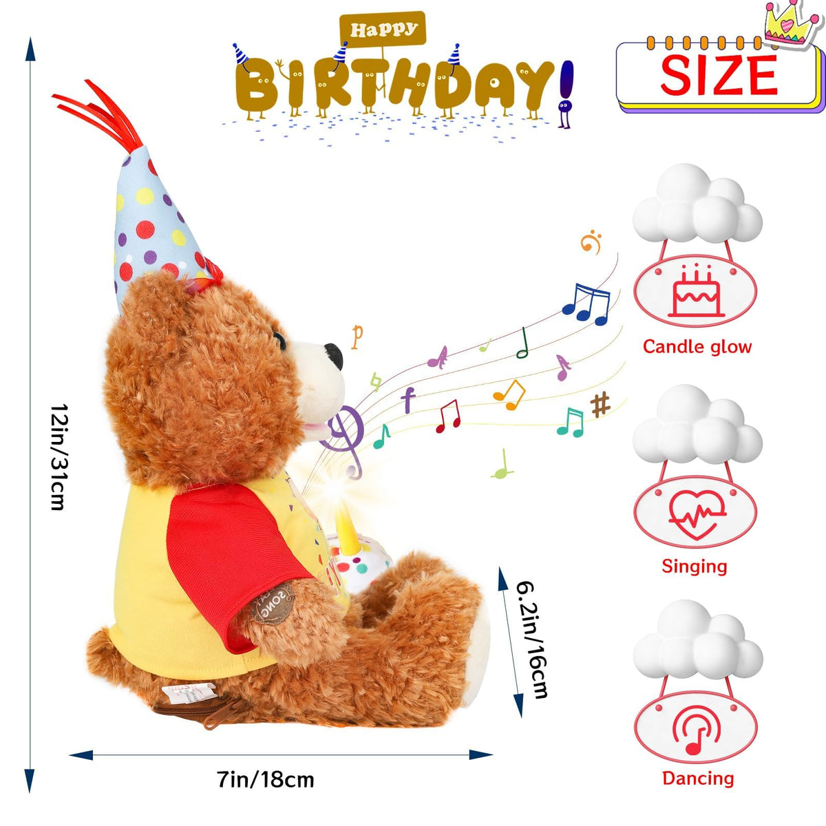 PowerPals bear sways its body to the song for fun moments