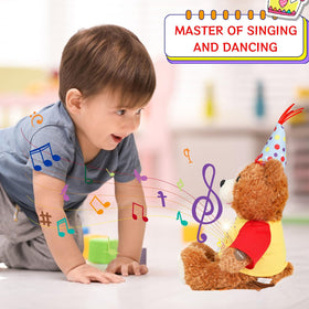 PowerPals bear with LED cake candles lighting the party