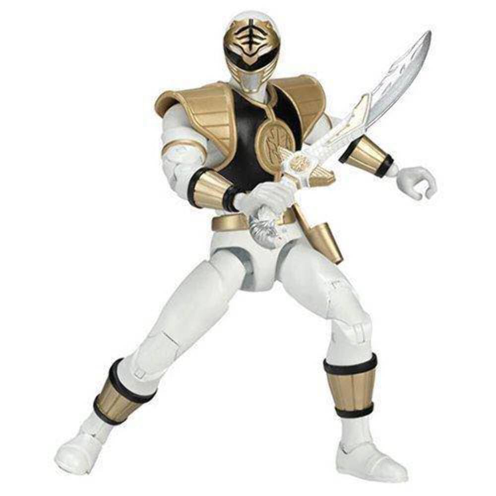 Power Rangers White Ranger 6.5-inch figure, front view for display and dynamic posing