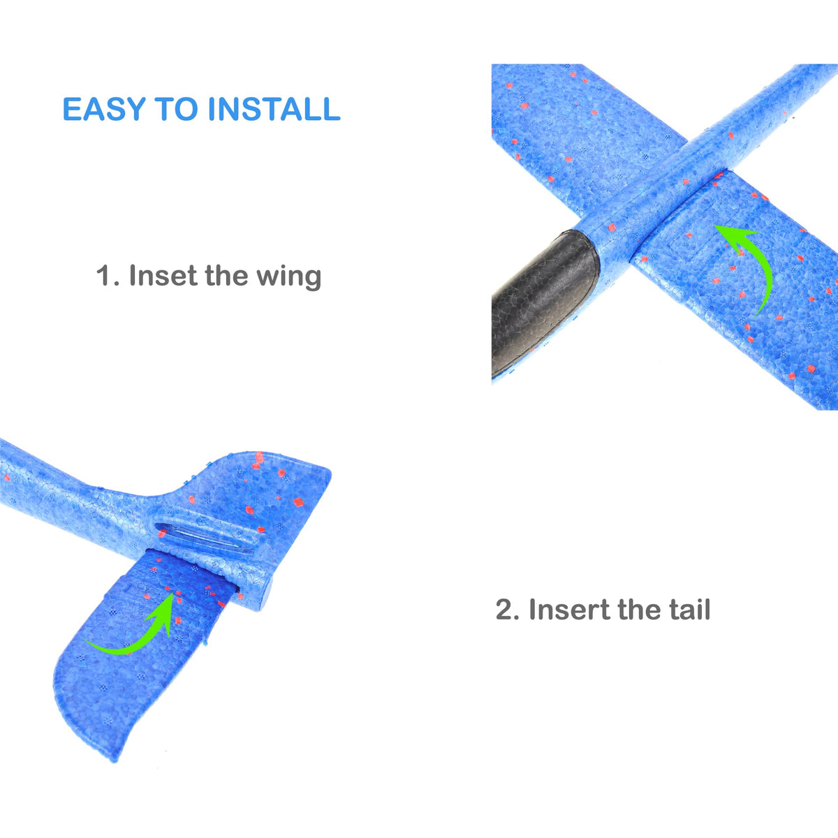 PowerTRC EPP foam planes deliver lightweight resilience for active play.
