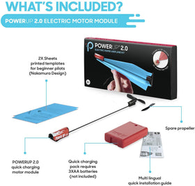 POWERUP 2.0 carbon fiber propeller shaft boosts durability during flights.