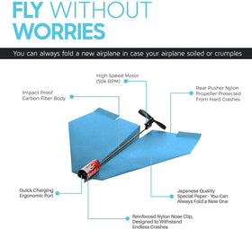 POWERUP 2.0 ultra-tough rear propeller supports frequent, playful flights.