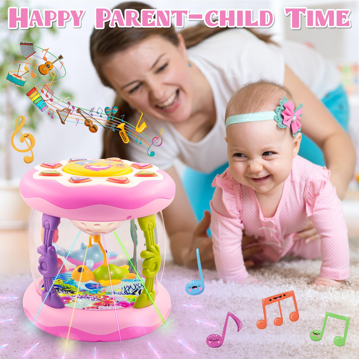 Poycuna soft ABS plastic baby toy with smooth edges for safe exploratory play.