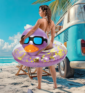 POZA 36-inch duck pool float designed for kids and adults