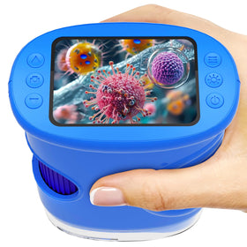 Pozifu 1000X handheld microscope with display for clear magnified viewing in kids' science exploration