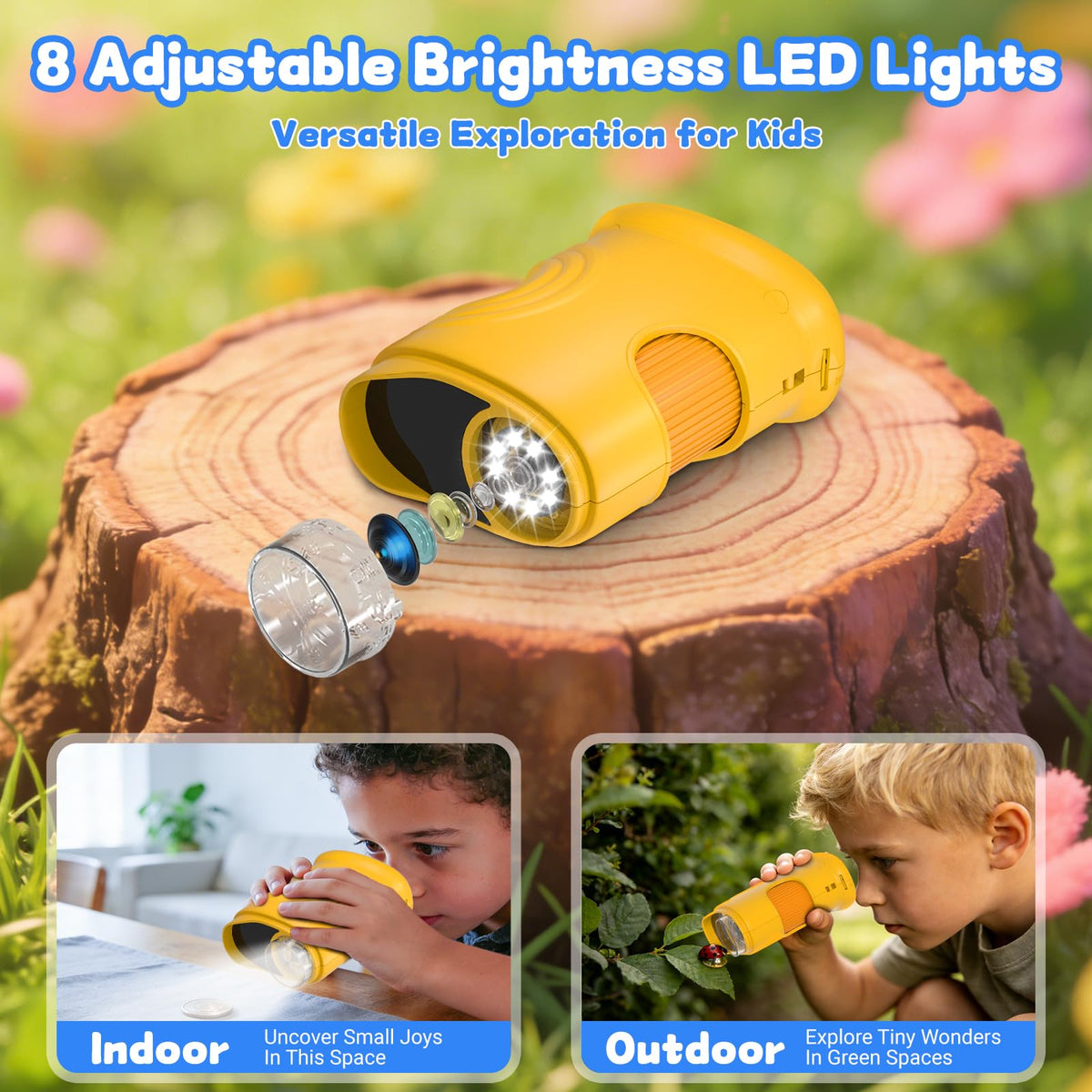 Pozifu 1000X handheld microscope rechargeable battery supports longer observation sessions.