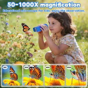 Pozifu 1000X microscope showing photo and video capture for school projects