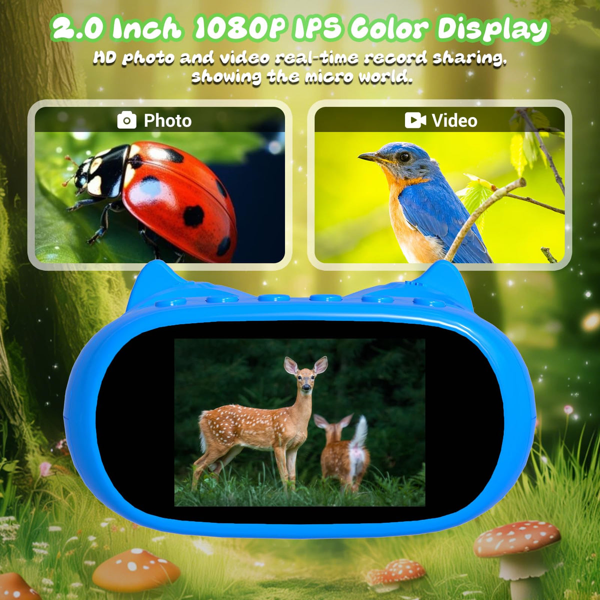 Pozifu 2-in-1 kids telescope microscope versatile outdoor learning tool