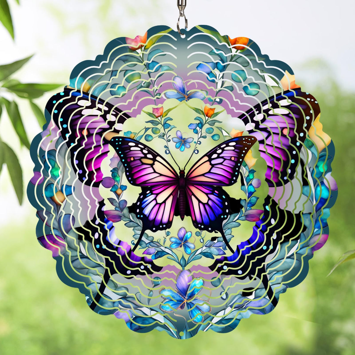 PPZHAVG butterfly wind spinner 12-inch outdoor adds color and motion to garden