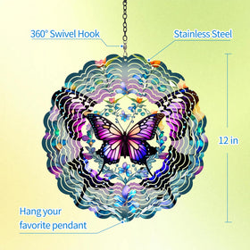 PPZHAVG butterfly wind spinner with frosted finish resists weathering for outdoor use