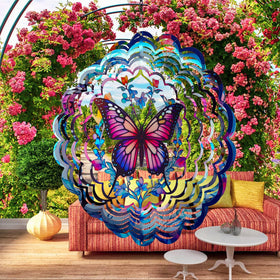 PPZHAVG butterfly wind spinner with swivel hook for easy outdoor hanging