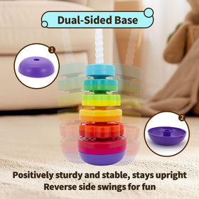 PracticeJQDEN colorful discs attract attention and promote tactile exploration.