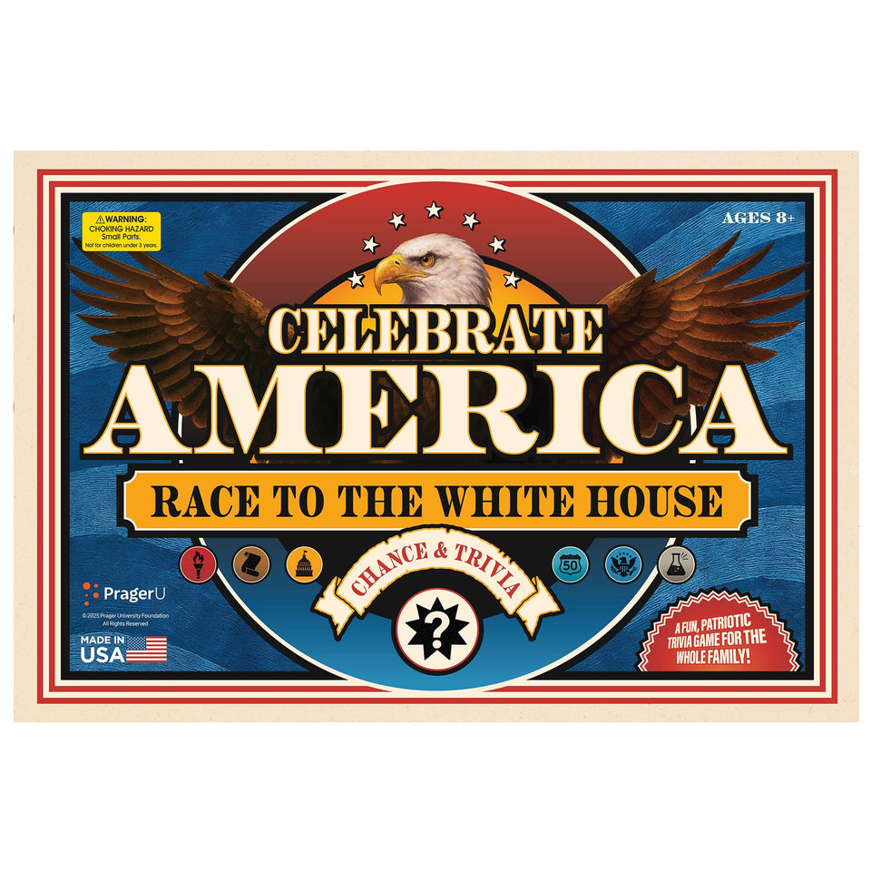 PragerU Celebrate America game board folded for quick setup and play