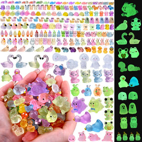Prdingfy glow animal duck figure for fairy gardens and glowing treasure hunts