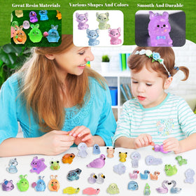 Prdingfy glow animal fairy garden figure brightening miniature landscapes at night