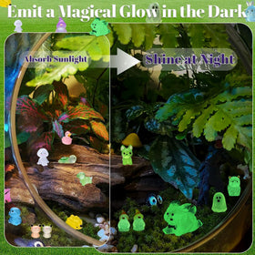 Prdingfy glow animal frog figure enhancing garden decor with night glow
