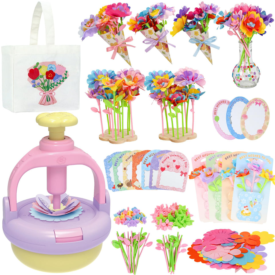 PRE-WORLD DIY Flowers kit bouquet assembly fosters hands-on creativity and colorful arrangements.