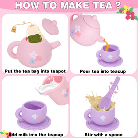 PRE-WORLD silicone tea set cake piece adds delightful dessert to pretend parties