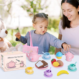 PRE-WORLD silicone tea set play-food assortment sparks creative role-play