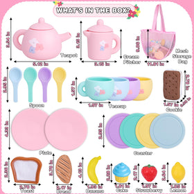PRE-WORLD silicone tea set teacups ideal for safe colorful tea time