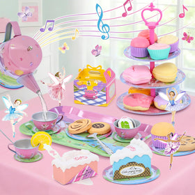 PRE-WORLD Tea Party Set serving tray and teacups support social sharing during tea time.