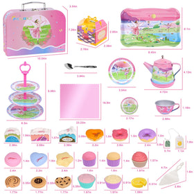 PRE-WORLD Tea Party Set tablecloth adds a tidy space for organized pretend parties.