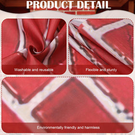 Preboun red brick wall backdrop on oxford cloth, vibrant and reusable for walls and stages.