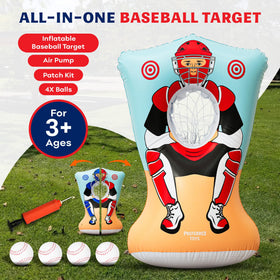 Preferred Toys weighted base keeps the pitching target upright during throws.